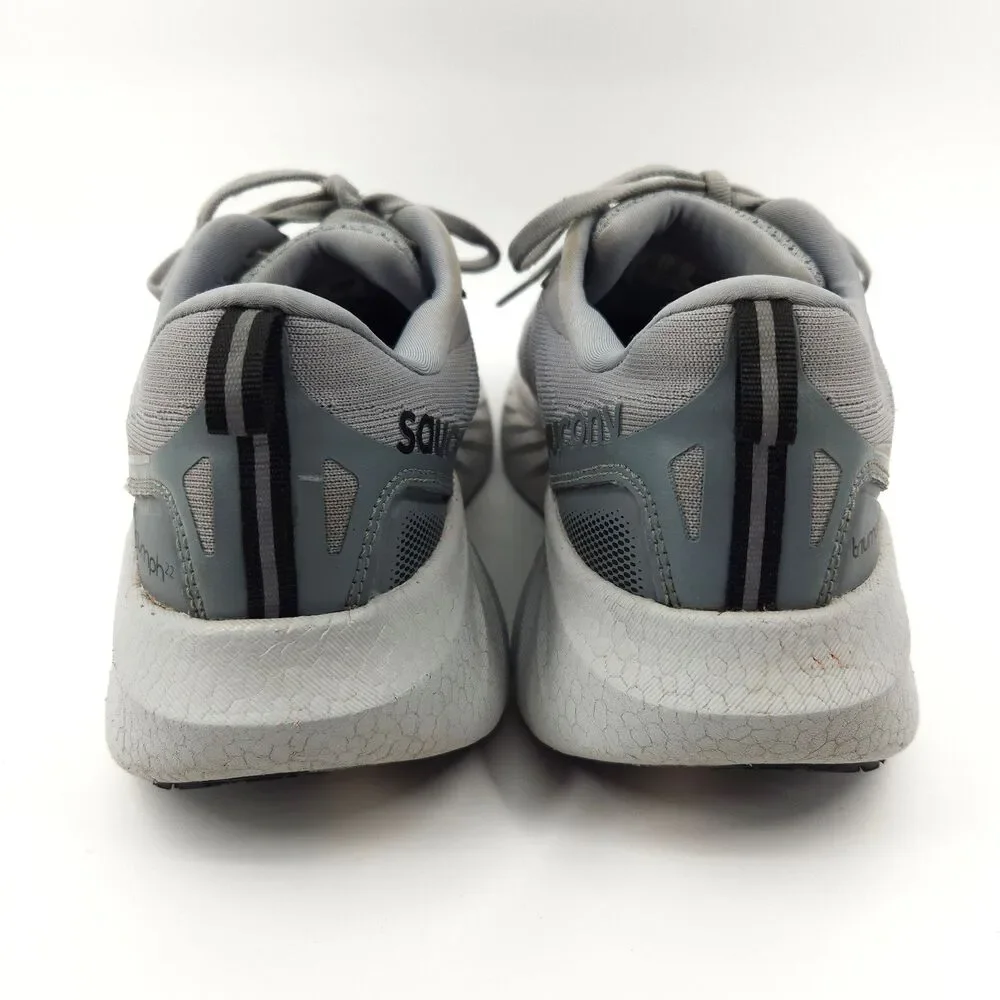 Saucony Triumph 22 Shoes Men's Size 9.5 Running Flint Grey Black S20964-211